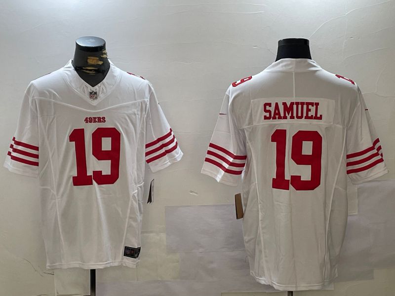 Men San Francisco 49ers #19 Samuel White three generations 2024 Nike Limited NFL Jersey style 6->->